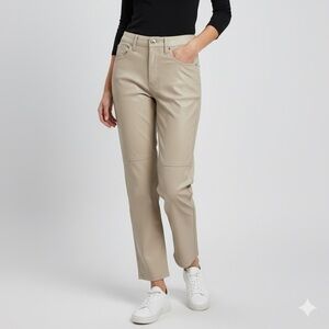 NWT GAP ($109) Beige Straight Leg Pants | Chic Neutral Workwear Trousers | Sz 28